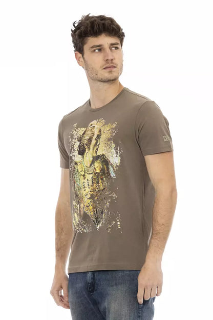 T-shirt Trussardi Action homme en coton et viscose marron – TR-22701