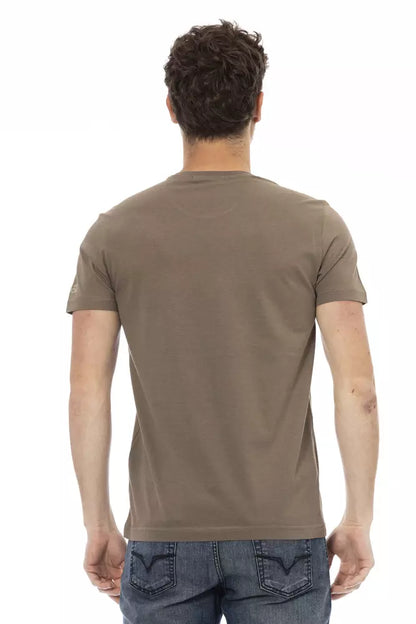 T-shirt Trussardi Action homme en coton et viscose marron – TR-22701