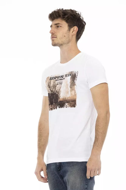 T-shirt Trussardi Action homme en coton et viscose blanc – TR-22683