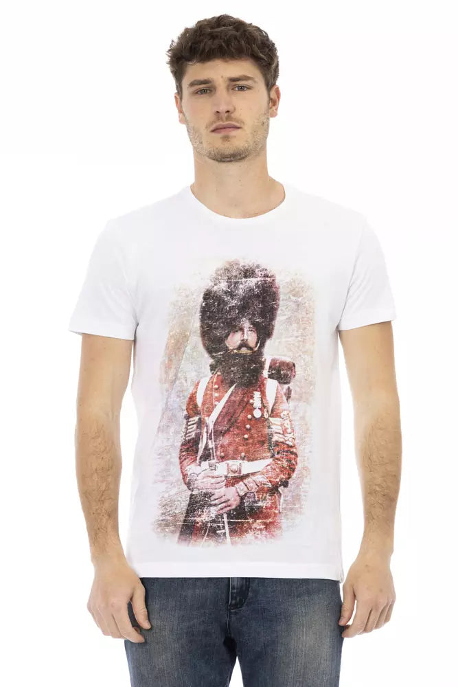 Heren-T-shirt Trussardi Action van katoen en viscose in wit – TR-22684