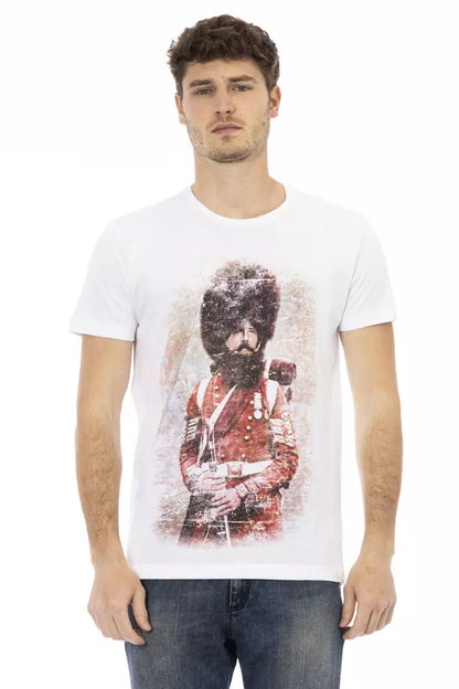 Heren-T-shirt Trussardi Action van katoen en viscose in wit – TR-22684