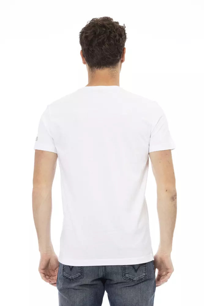 Heren-T-shirt Trussardi Action van katoen en viscose in wit – TR-22684