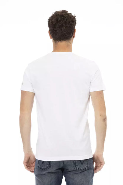 Heren-T-shirt Trussardi Action van katoen en viscose in wit – TR-22684