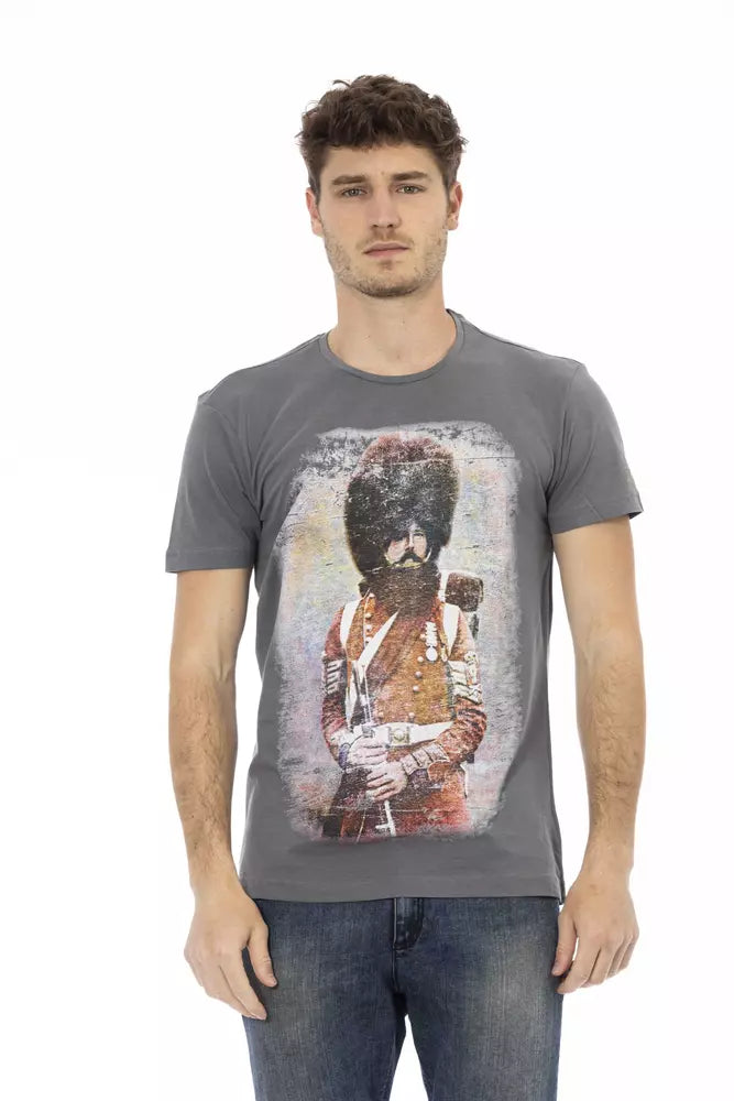 T-shirt Trussardi Action homme en coton et viscose gris – TR-22686
