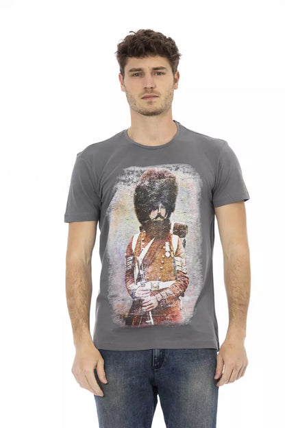 T-shirt Trussardi Action homme en coton et viscose gris – TR-22686