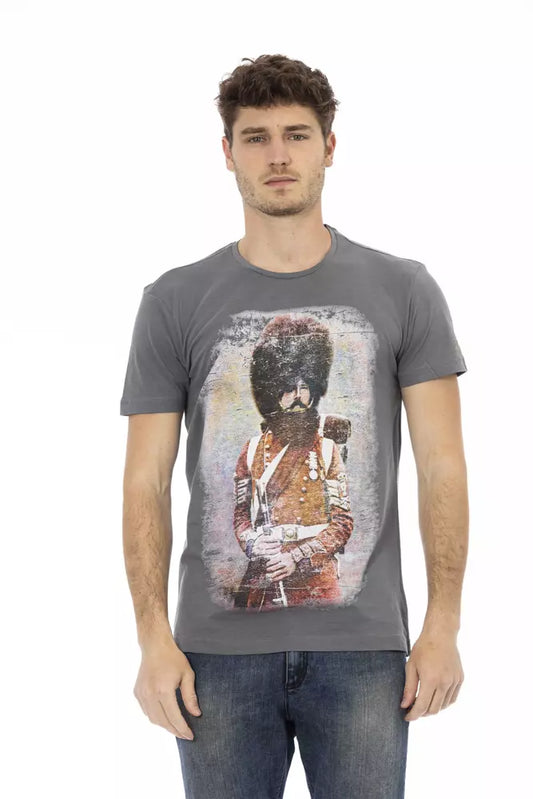 T-shirt Trussardi Action homme en coton et viscose gris – TR-22686
