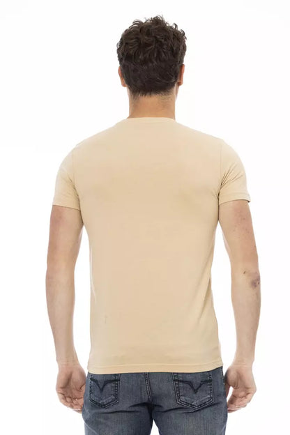 T-shirt Trussardi Action homme en coton et viscose beige – TR-22679