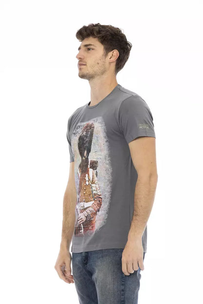 T-shirt Trussardi Action homme en coton et viscose gris – TR-22686