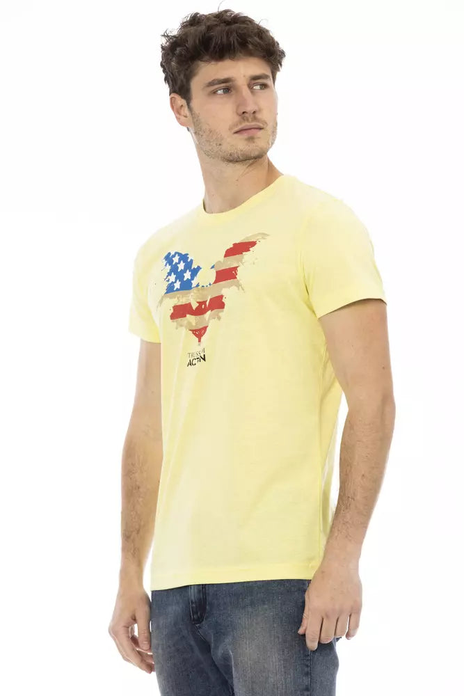 T-shirt Trussardi Action homme en coton et viscose jaune – TR-22677