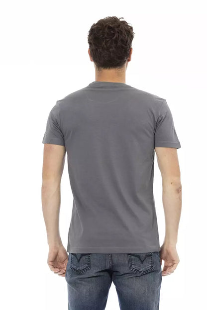 T-shirt Trussardi Action homme en coton et viscose gris – TR-22686