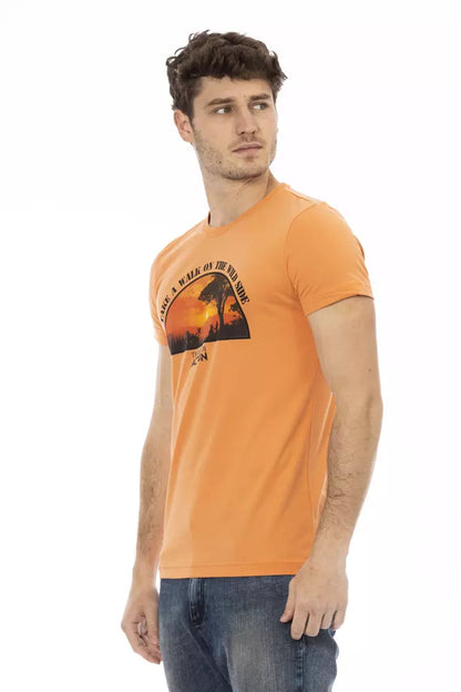 T-shirt Trussardi Action homme en coton et viscose orange – TR-22678