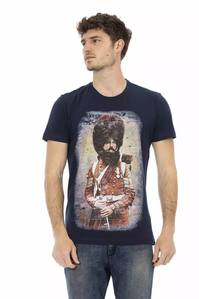 T-shirt Trussardi Action homme en coton et viscose bleu – TR-22685