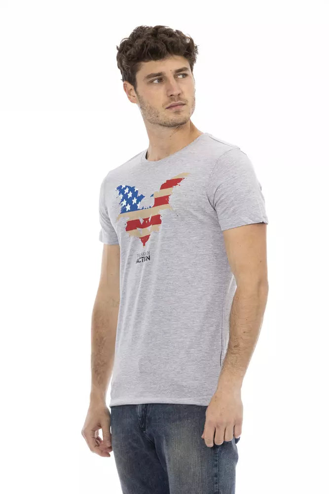 T-shirt Trussardi Action homme en coton et viscose gris – TR-22676