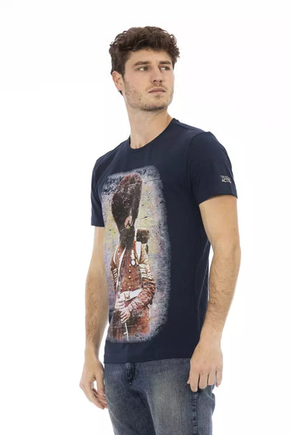 T-shirt Trussardi Action homme en coton et viscose bleu – TR-22685