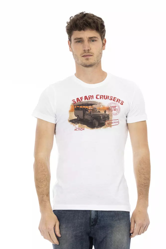 T-shirt Trussardi Action homme en coton et viscose blanc – TR-22671