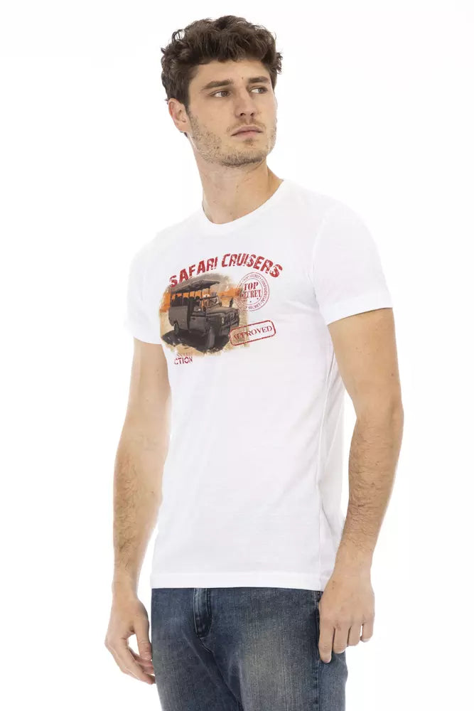 T-shirt Trussardi Action homme en coton et viscose blanc – TR-22671
