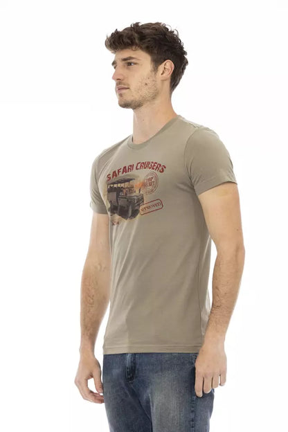 T-shirt Trussardi Action homme en coton et viscose vert – TR-22670