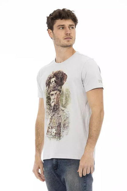 T-shirt Trussardi Action homme en coton et viscose gris – TR-22689