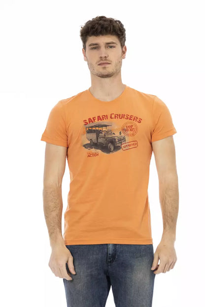 T-shirt Trussardi Action homme en coton et viscose orange – TR-22669