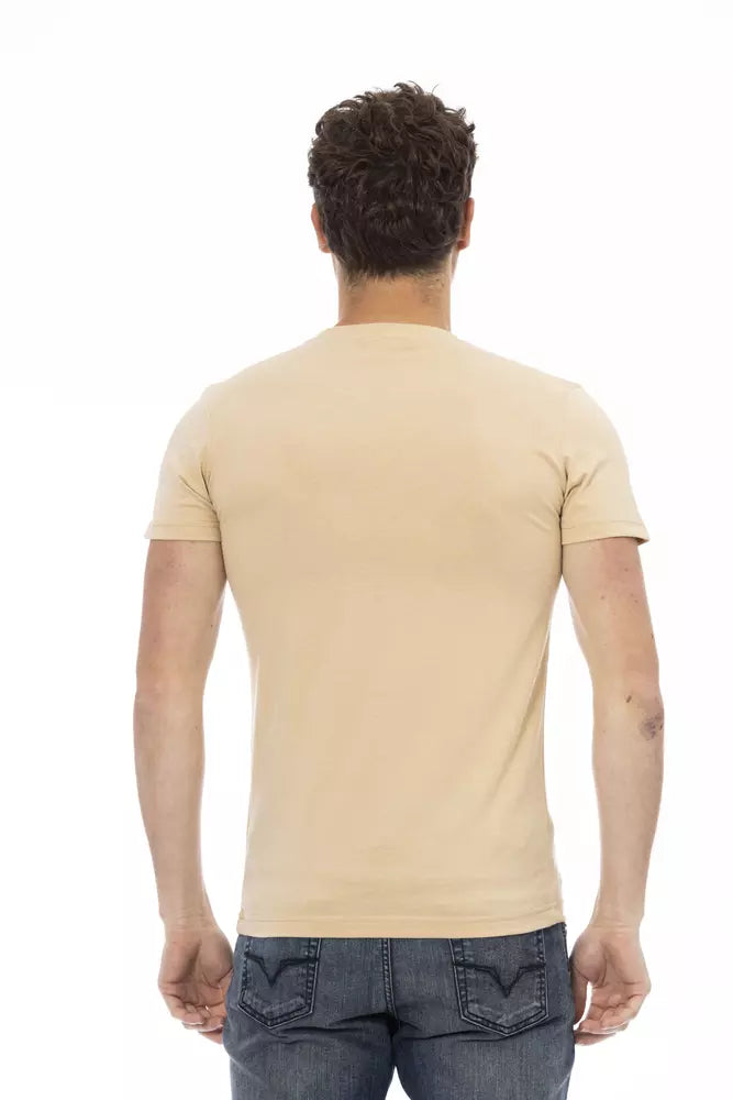 T-shirt Trussardi Action homme en coton et viscose beige – TR-22673