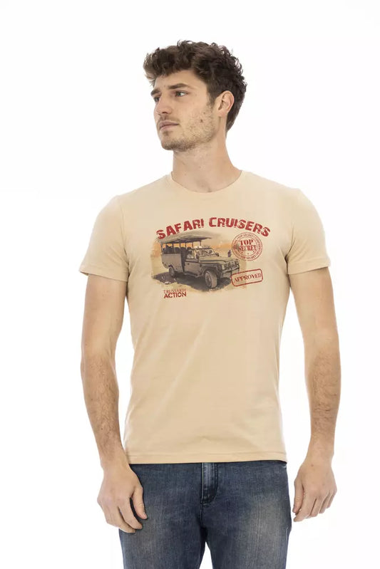 Trussardi Action T-shirt til mænd i beige bomuld og viskose – TR-22668