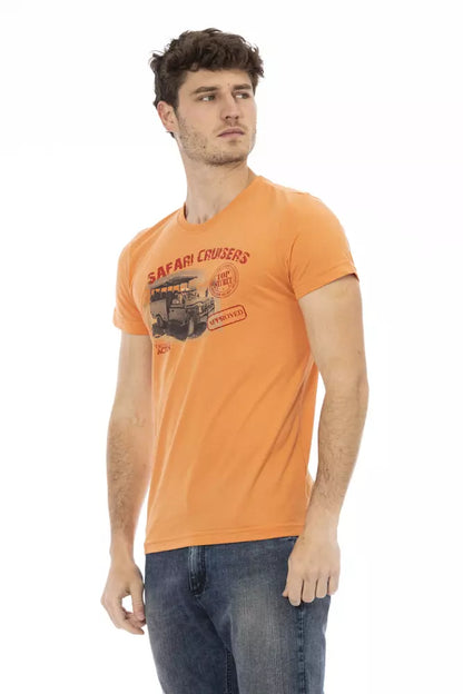 T-shirt Trussardi Action homme en coton et viscose orange – TR-22669
