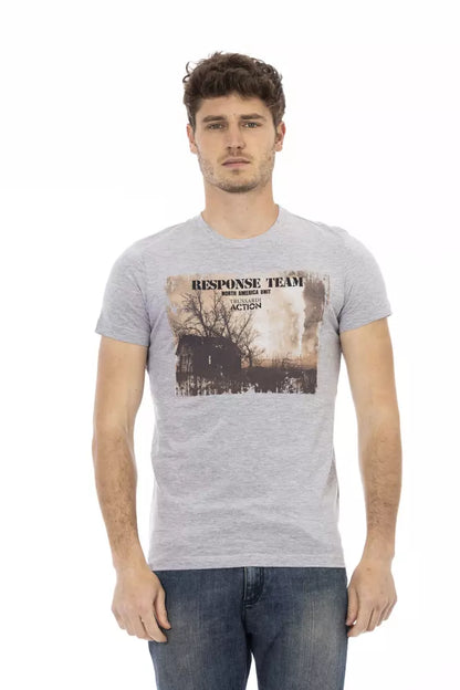 T-shirt Trussardi Action homme en coton et viscose gris – TR-22682