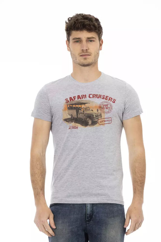 T-shirt Trussardi Action homme en coton et viscose gris – TR-22667