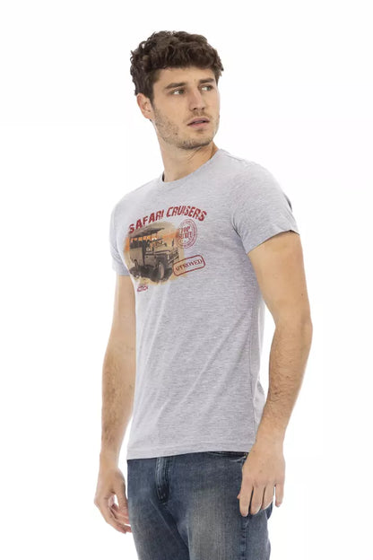 T-shirt Trussardi Action homme en coton et viscose gris – TR-22667