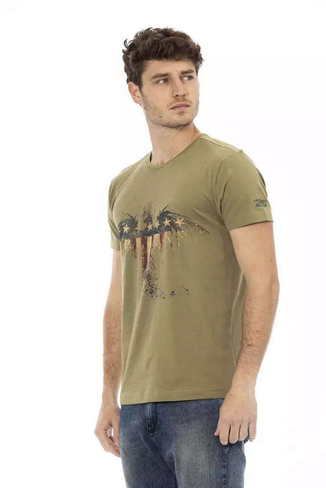 T-shirt Trussardi Action homme en coton et viscose vert – TR-22767