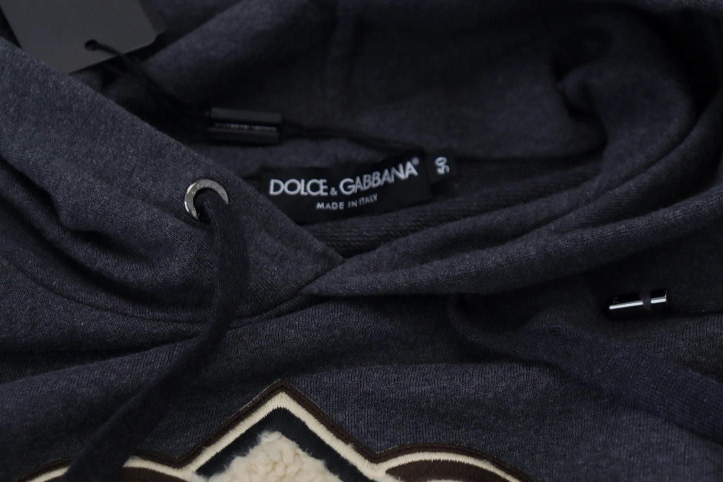 Dolce & Gabbana Gray Logo Cotton Hooded Sweatshirt Sweater by Dolce & Gabbana