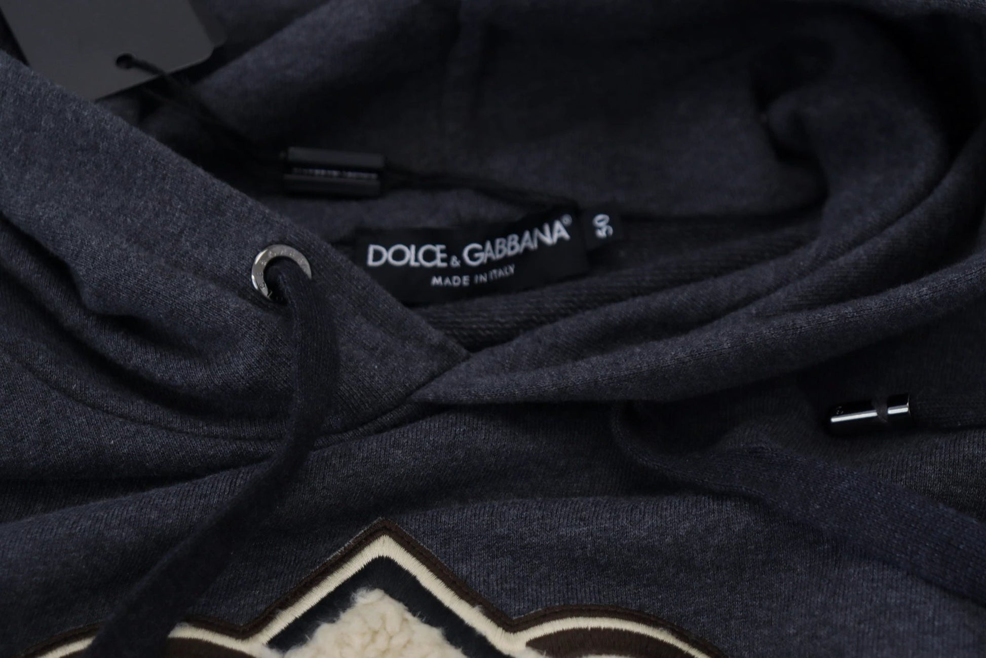 Dolce & Gabbana Gray Logo Cotton Hooded Sweatshirt Sweater by Dolce & Gabbana