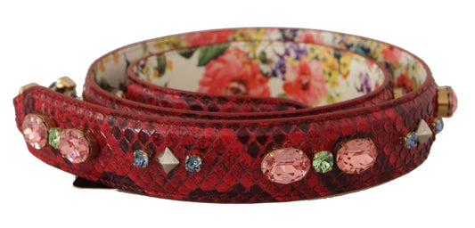 Bandoulière Dolce & Gabbana femme en cuir de python rouge – BEL8726