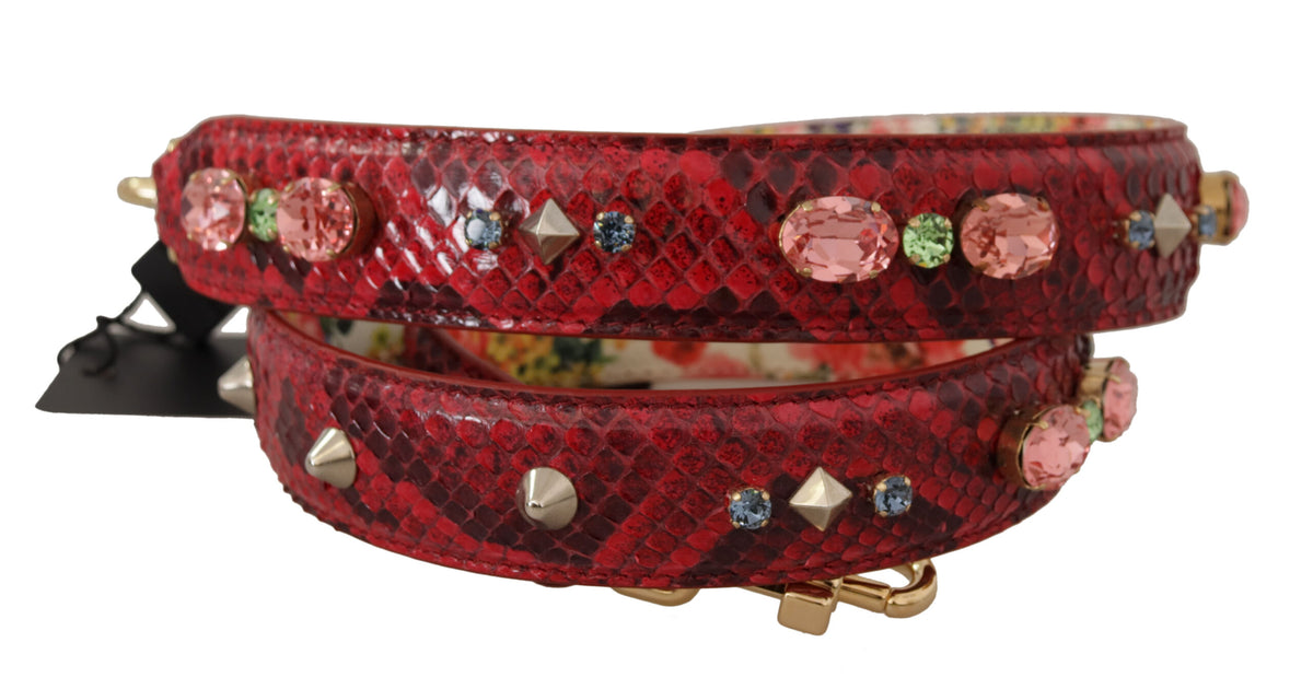 Bandoulière Dolce & Gabbana femme en cuir de python rouge – BEL8726