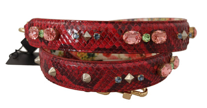 Bandoulière Dolce & Gabbana femme en cuir de python rouge – BEL8726
