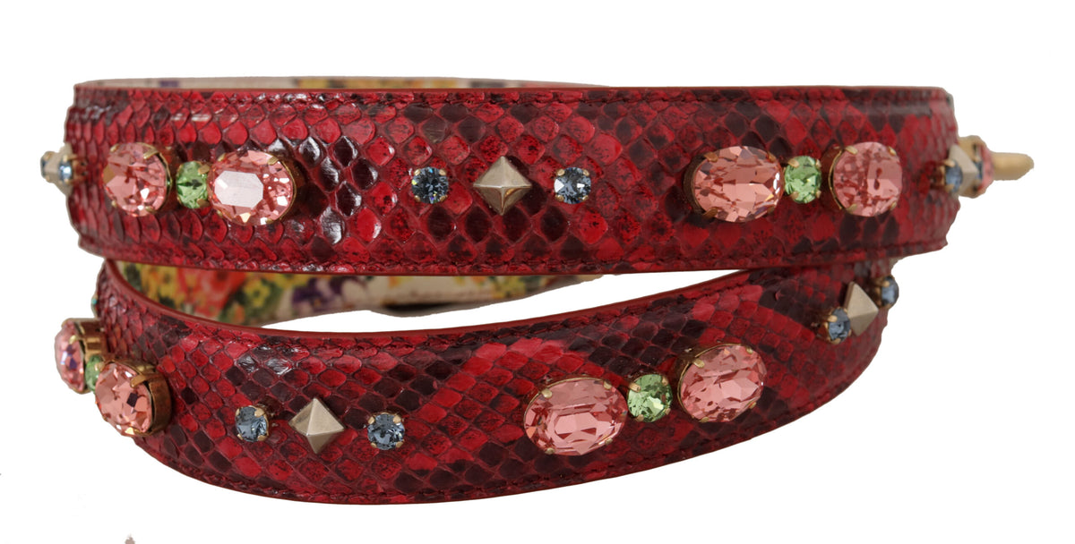 Bandoulière Dolce & Gabbana femme en cuir de python rouge – BEL8726