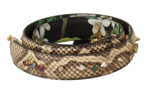 Bandoulière de sac Dolce & Gabbana femme en cuir de python beige – BEL8728