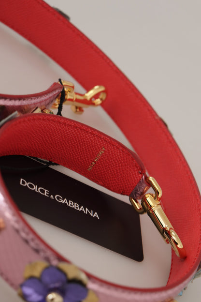 Dolce & Gabbana-damesschoudertas van metallicroze leer – BEL8744
