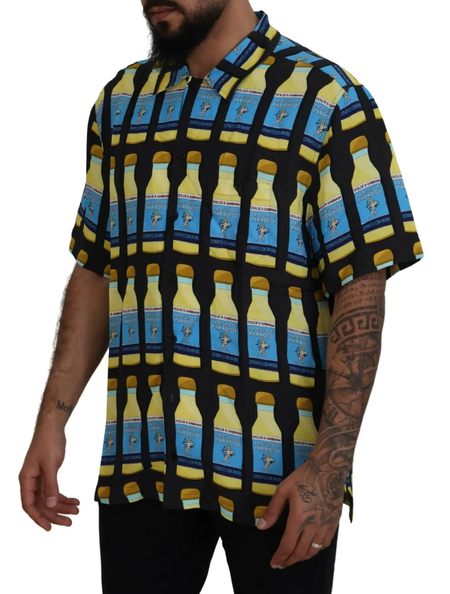 Dolce & Gabbana Multicolor Printed Viscose Casual Shirt by Dolce & Gabbana