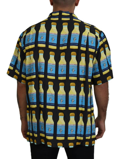 Dolce & Gabbana Multicolor Printed Viscose Casual Shirt by Dolce & Gabbana