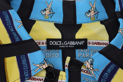 Dolce & Gabbana Multicolor Printed Viscose Casual Shirt by Dolce & Gabbana