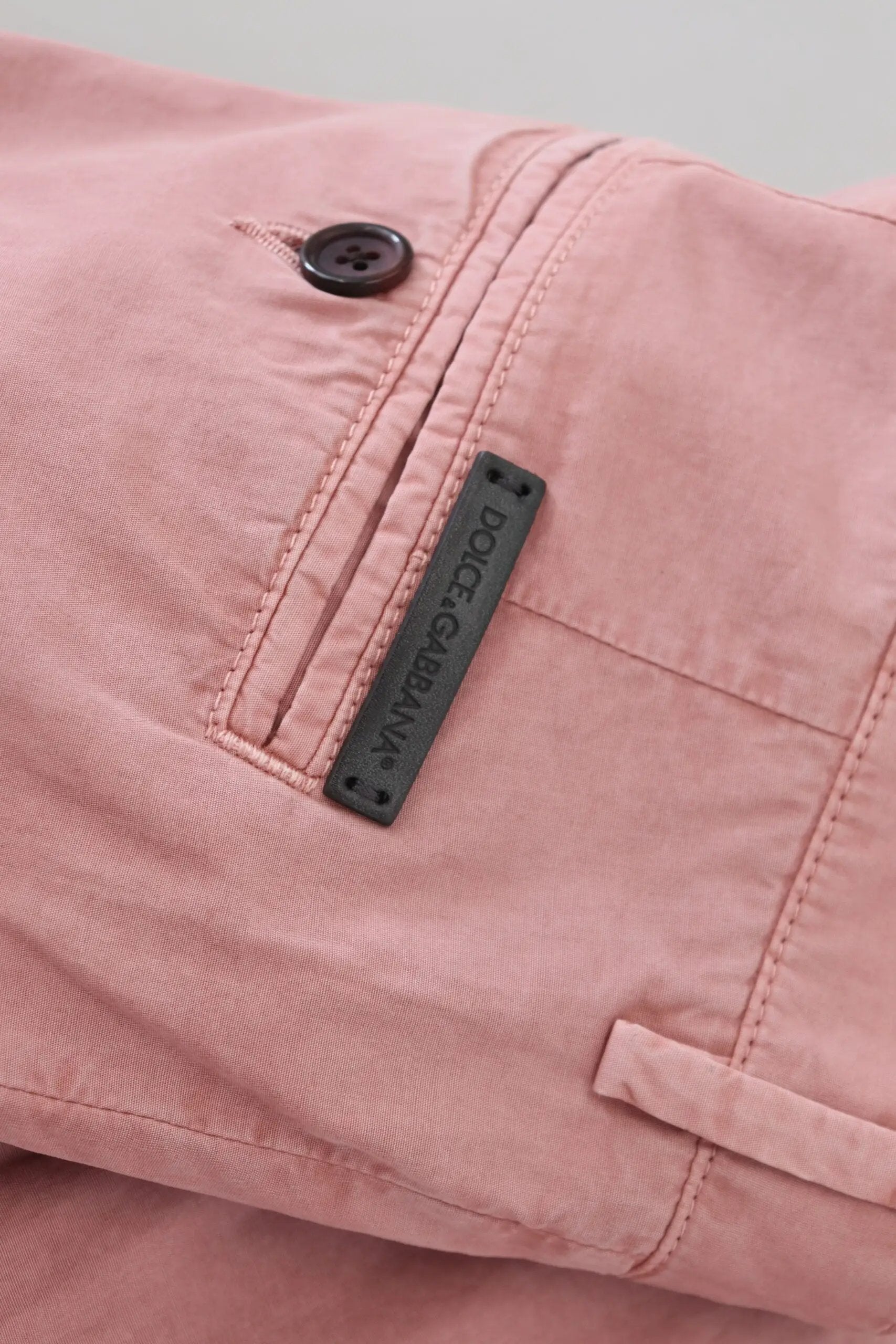 Dolce & Gabbana Pink Chinos Cotton Casual Mens Shorts by Dolce & Gabbana