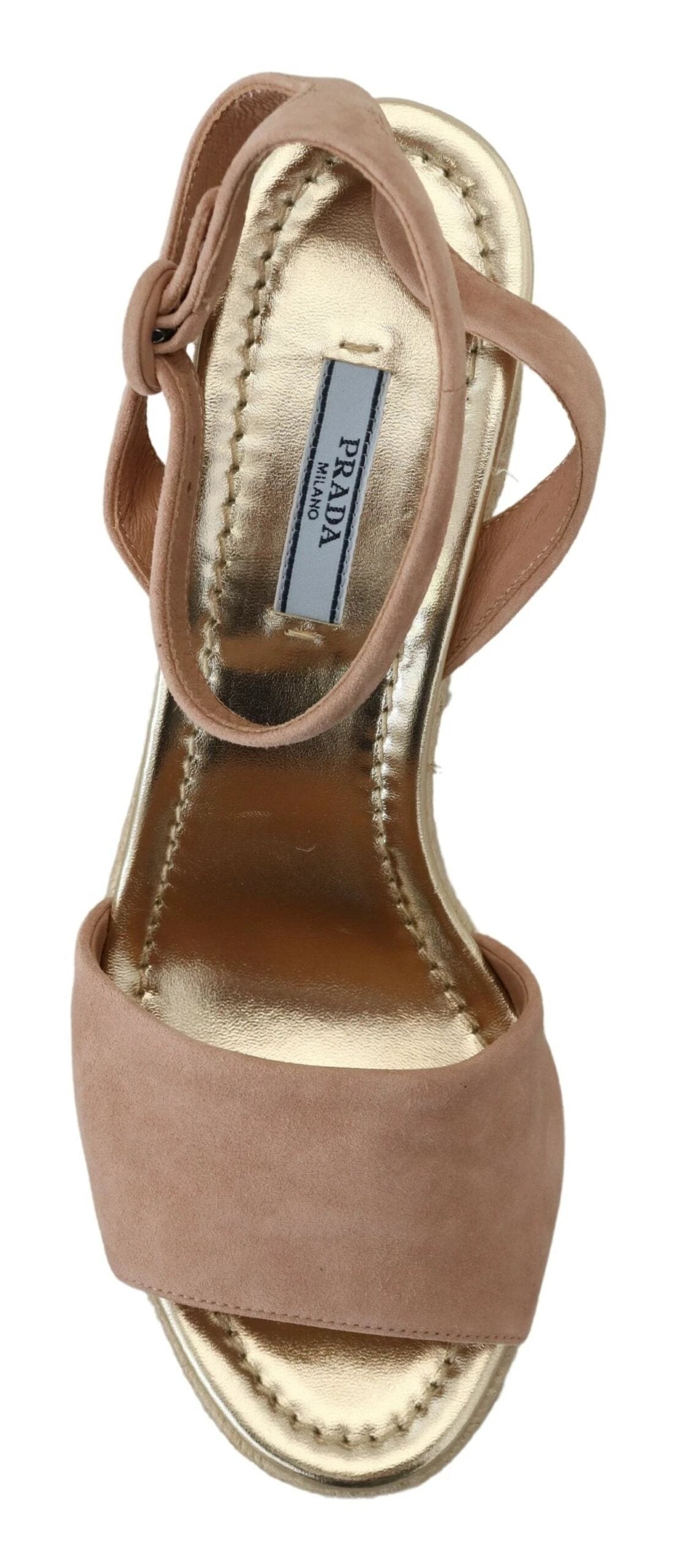 Prada Pink Suede Leather Ankle Strap Sandals by Prada