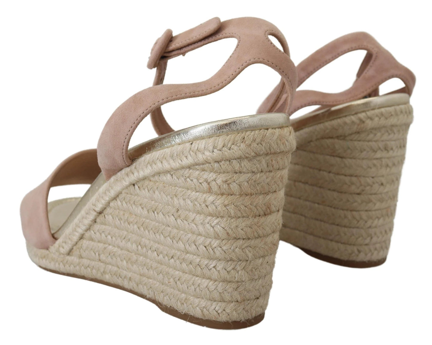 Prada Pink Suede Leather Ankle Strap Sandals by Prada