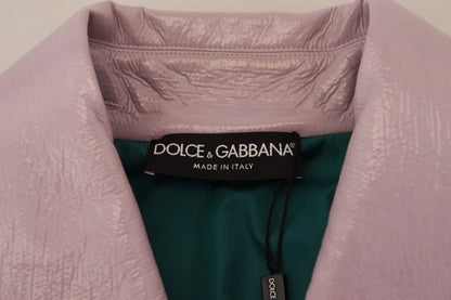 Dolce & Gabbana Purple Cotton Button Down Cropped Jacket by Dolce & Gabbana