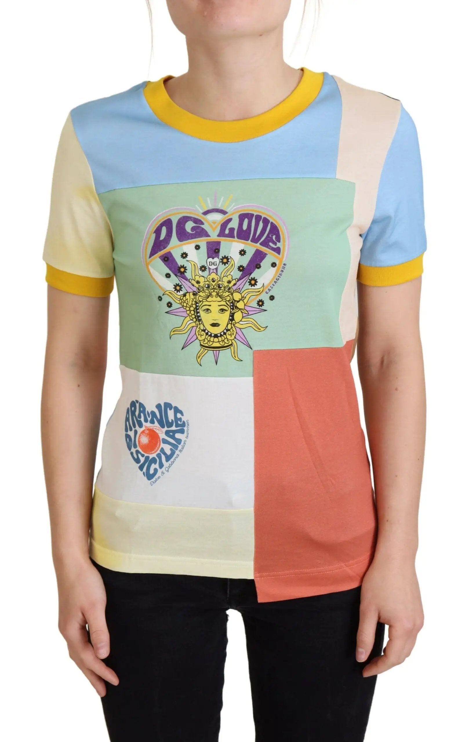 Dolce & Gabbana Multicolor Cotton DG Love Patchwork by Dolce & Gabbana