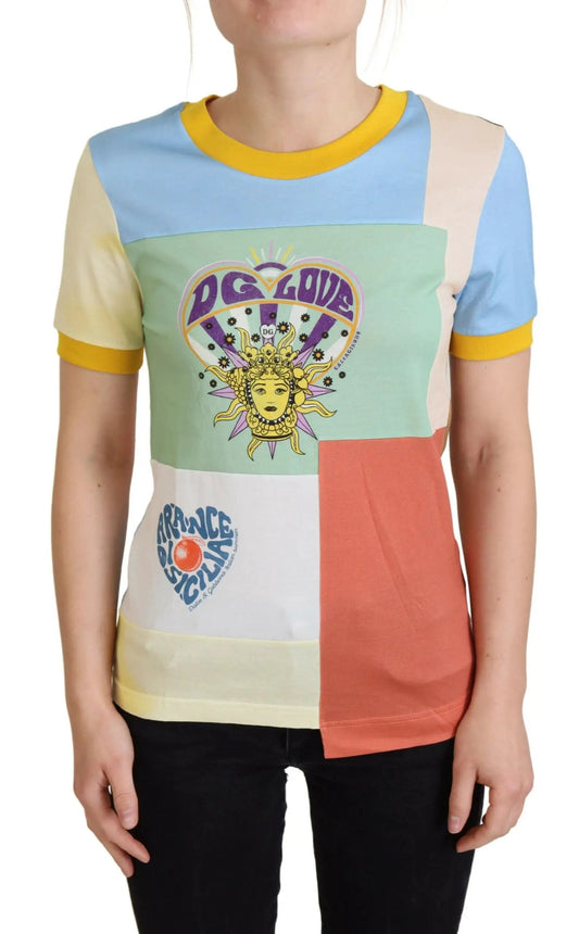 Dolce & Gabbana Multicolor Cotton DG Love Patchwork by Dolce & Gabbana