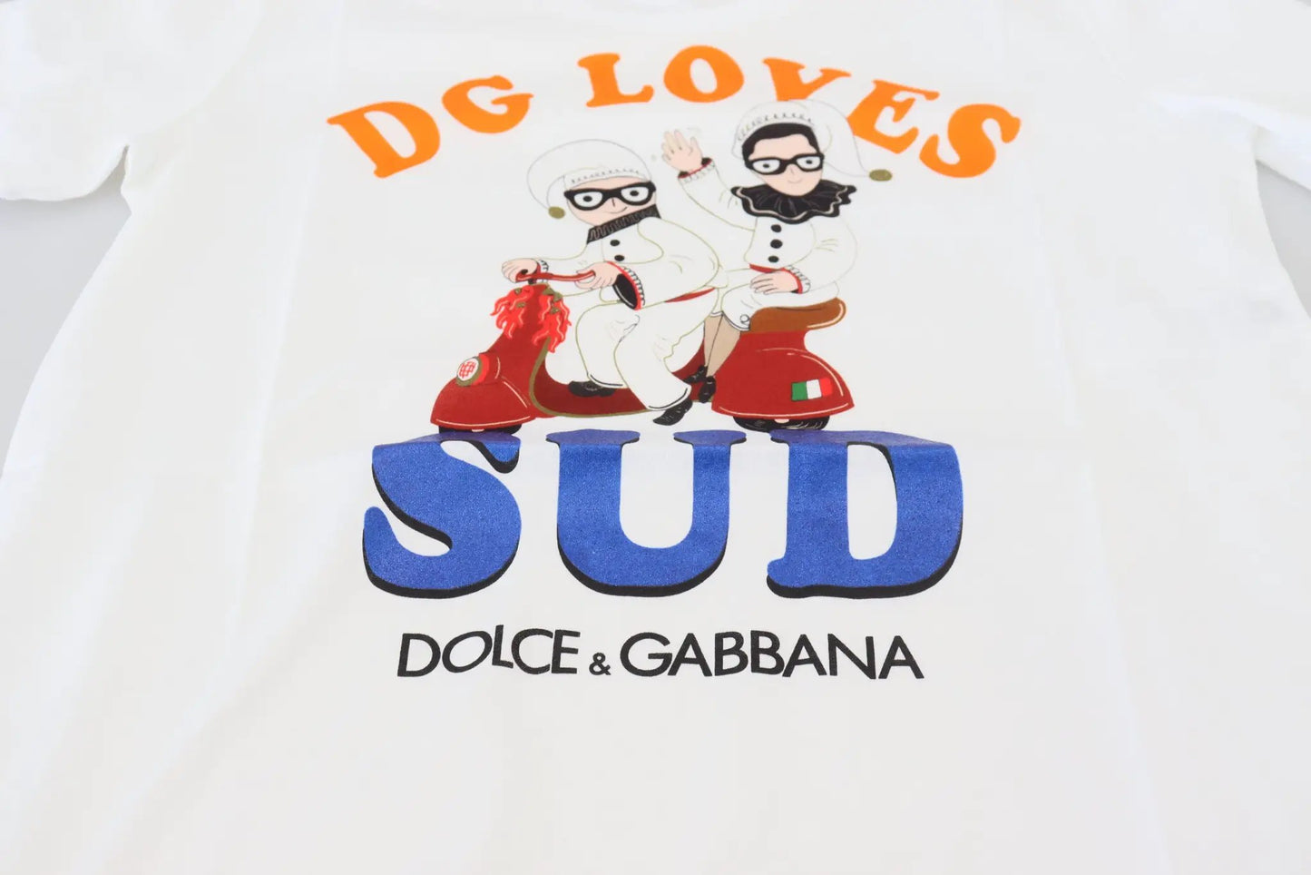 Dolce & Gabbana White Cotton DG Loves SUD T-shirt by Dolce & Gabbana