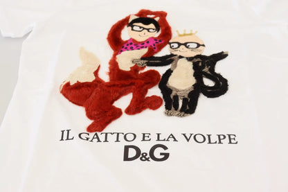 Dolce & Gabbana T-shirt Top White Textured Short Sleeve by Dolce & Gabbana
