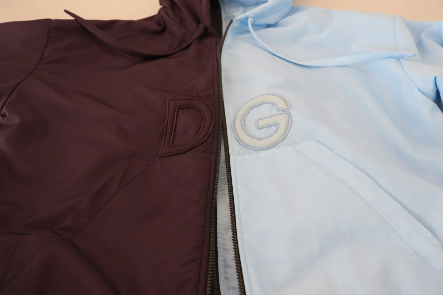 Dolce & Gabbana Black Blue DG Hooded Full Zip Men Jacket by Dolce & Gabbana